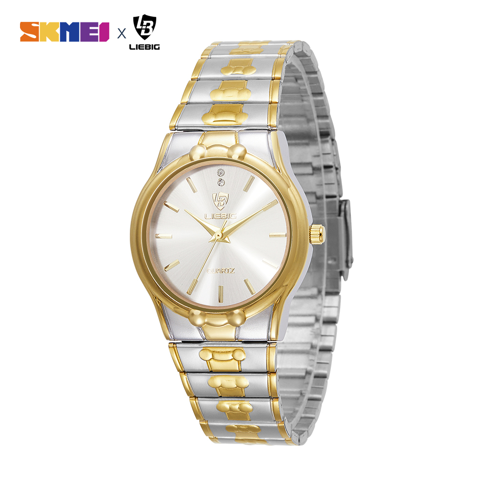 SKMEI x LIEBIG Fashion Watch Imported Movement Waterproof Stainless Steel Quartz Elegant Watch For Men and Women L1023. 