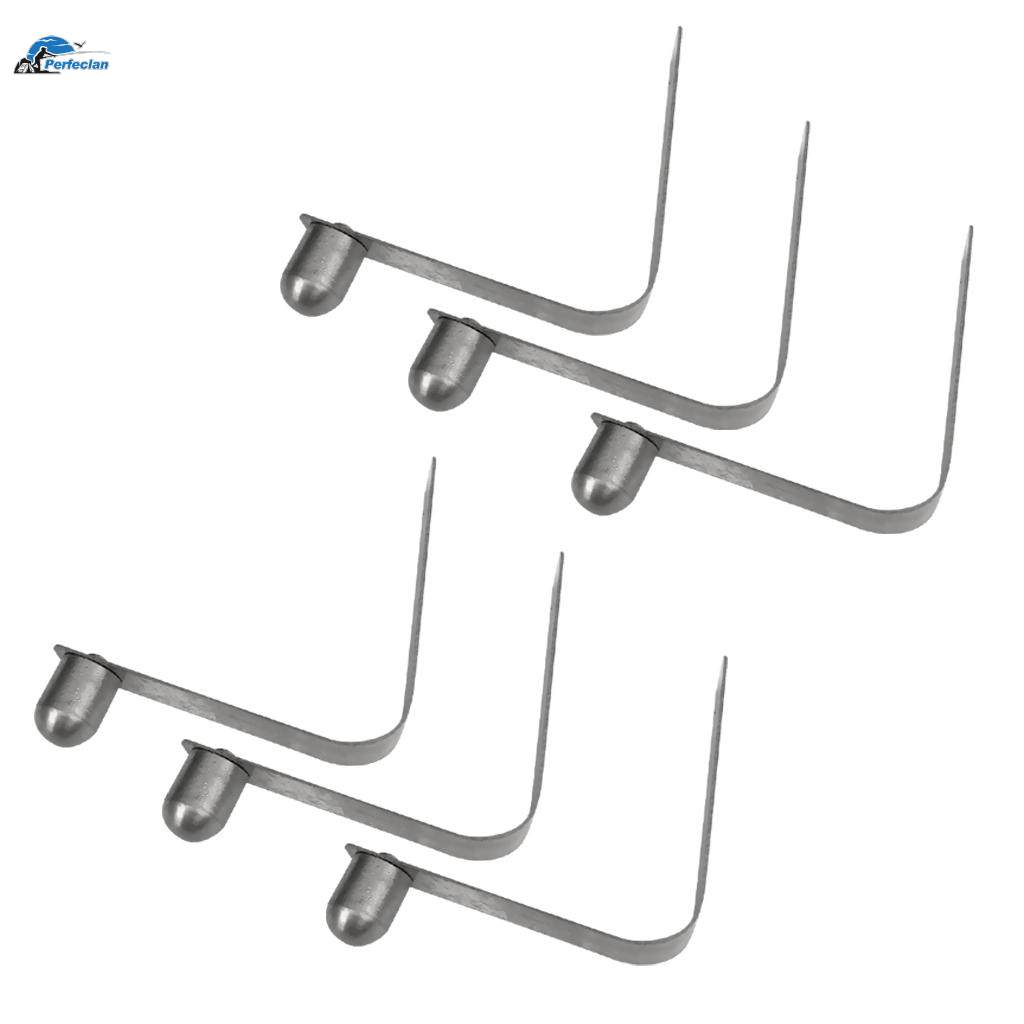 6 lot 8mm Spring Snap Clips Tent Pole Clips Button Awning