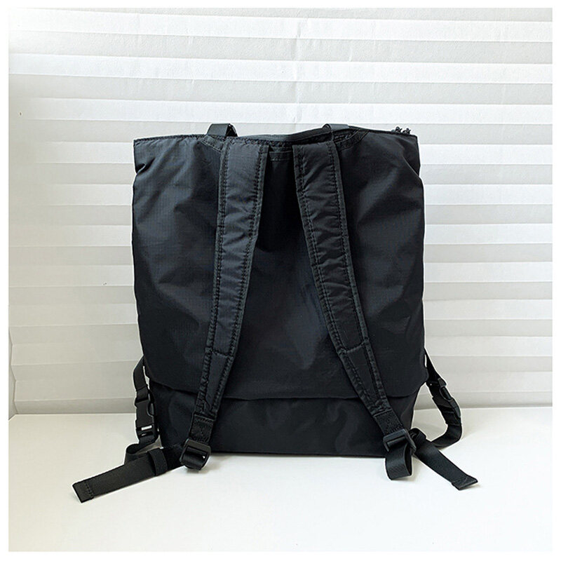 【ZIME】Leacat Backpack Men Women Commuter Handbag Solid Color Shoulder bag Tote Bag Large Capacity Anti splash Nylon Backpack. 
