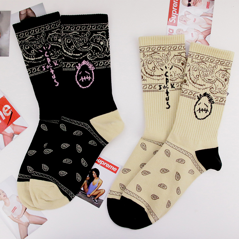 Travis Scott Crew Socks For Men Fashion Casual Socks Male Cactus Jack  Bandanas Socks Streetwear Hip Hop Cotton Couple Happy Sock | Daraz.lk