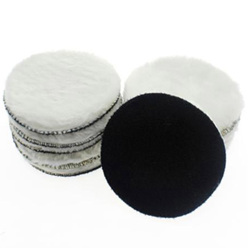 QUANBU 10 Pcs 125 Mm Car Polishing Pad 5 Inch Inch Polish Waxing Pads Wool Polisher Bonnet Car Paint Care Wool Polishing Pad. 