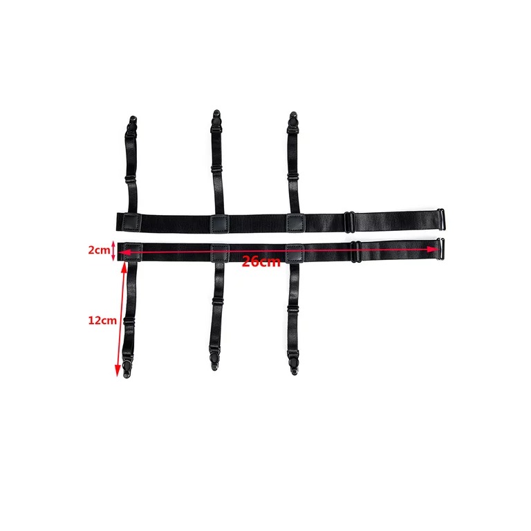 Pair of Unisex Garter Suspender Shirt Stay Clip Dress Shirt Holder Straps Non-Slip Shirt Clip Shirt Stays Shirt Holder Men Dress Shirt Garter Stays Keep Tuck Non-Slip Clips Non-Slip Locking Clamps Garter Straps Suspenders Anti Slip Shirt Pull Down Shirt. 