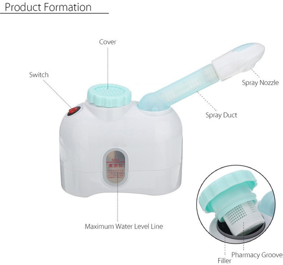 Family Vaporizzatore Facciale / Beauty Face Steamer and Relaxation Therapy Facial Cleansing / Face Sauna Beauty. 
