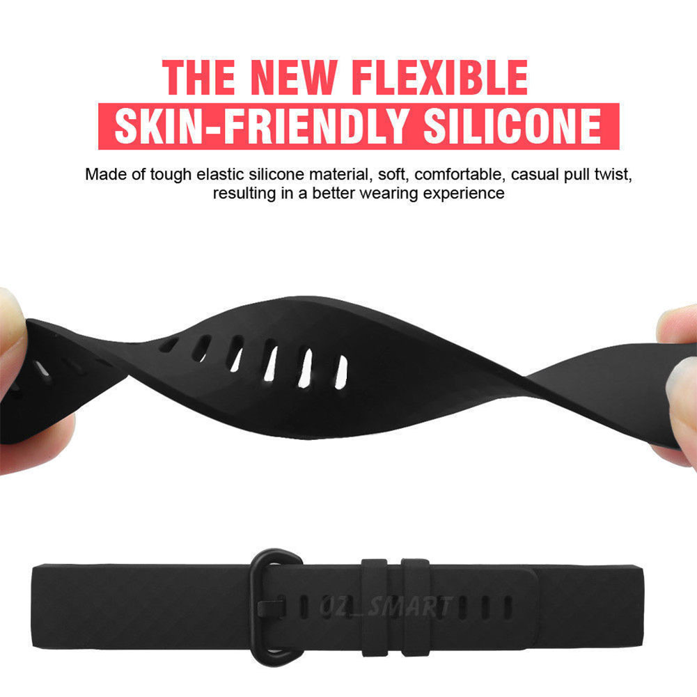for Fitbit Charge 3 Replacement Band Silicone Strap Sports Wristband. 