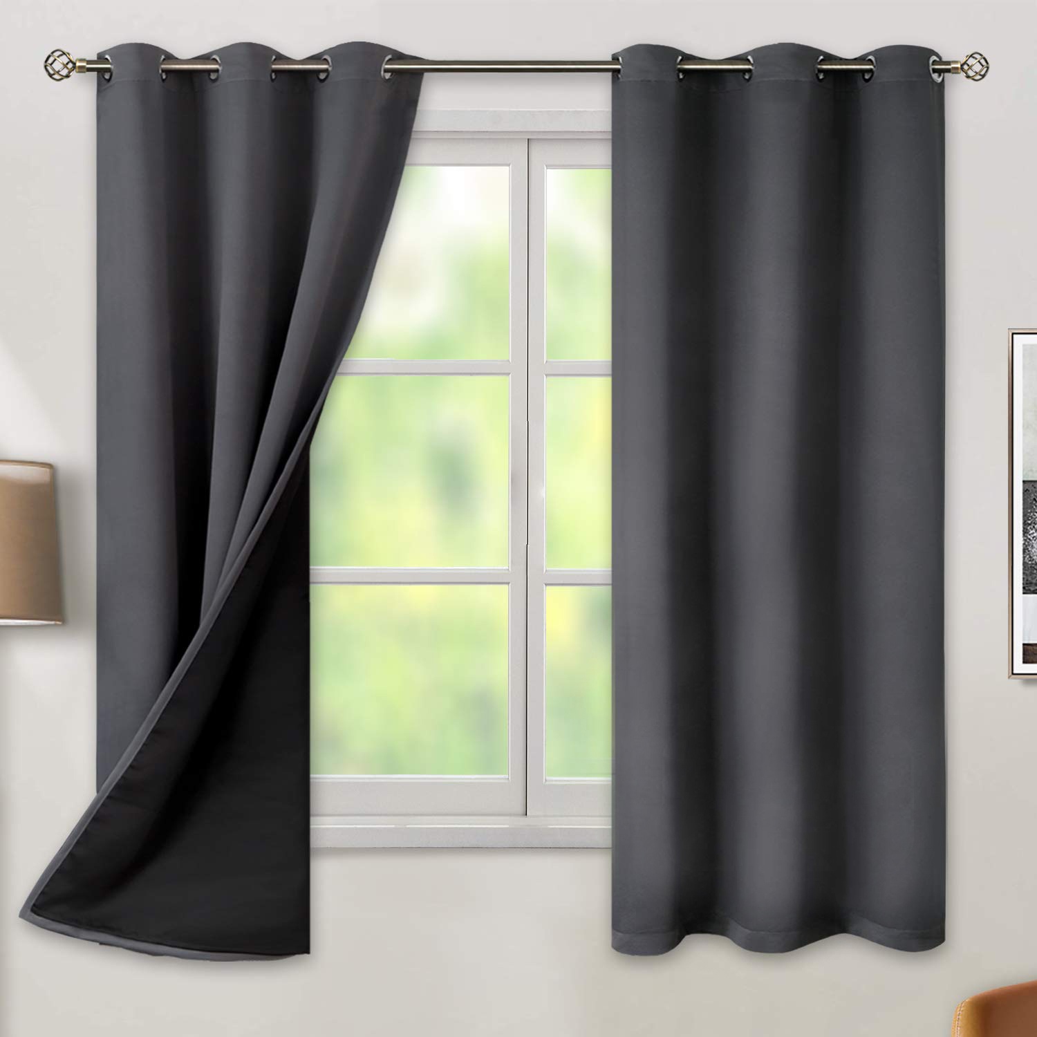Quanbu Blackout Curtains For Bedrooms Cloth Thermal To Reduce Noise And