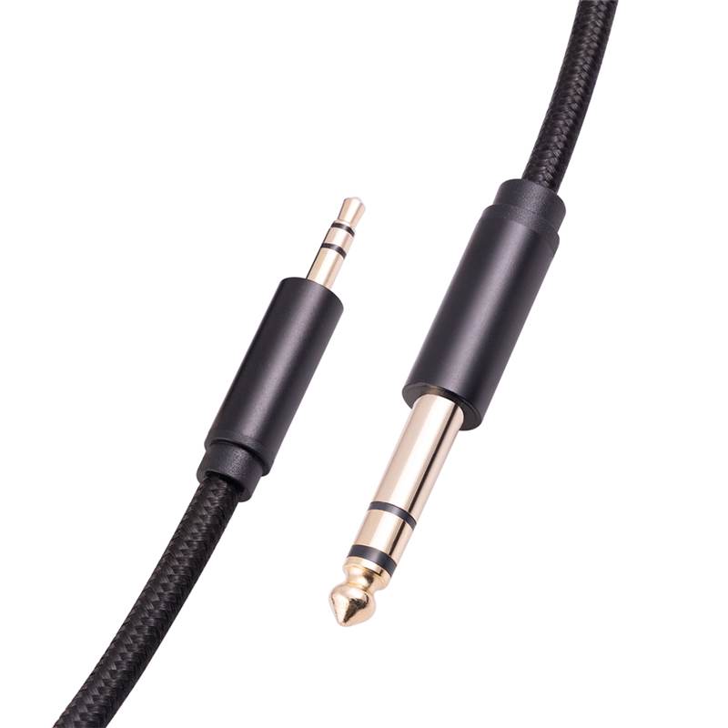 Amplifier Audio Cable Aux Cable for Mixer Amplifier Gold Plated 3.5 Jack to 6.5 Jack Male to Male Audio Cable 1 Meter. 