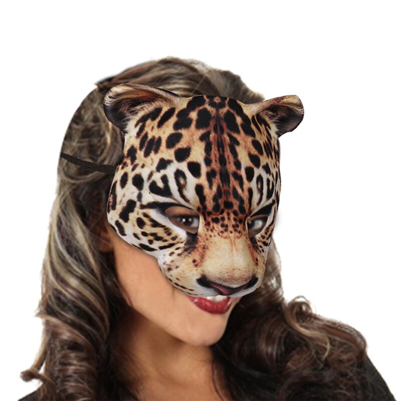 3D Animal Mask Halloween Masquerade Ball Masks Tiger Pig Half Face Mask Party Carnival Fancy Dress Costume Props. 