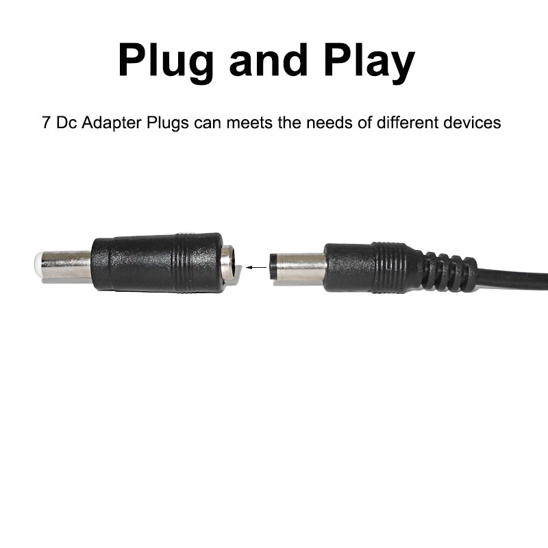 8 in 1 Universal 5V DC Jack Charging Cable Power Cord USB to DC Power Cable Connectors Adapter for Router Mini Fan Speaker. 