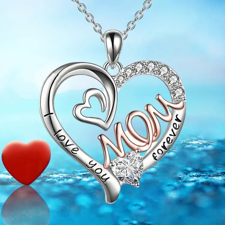 I love you mom necklace sale