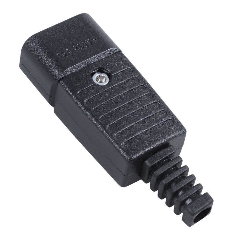 Black IEC-320 C14 Male Plug AC Inlet Socket Connector 250V 10A. 