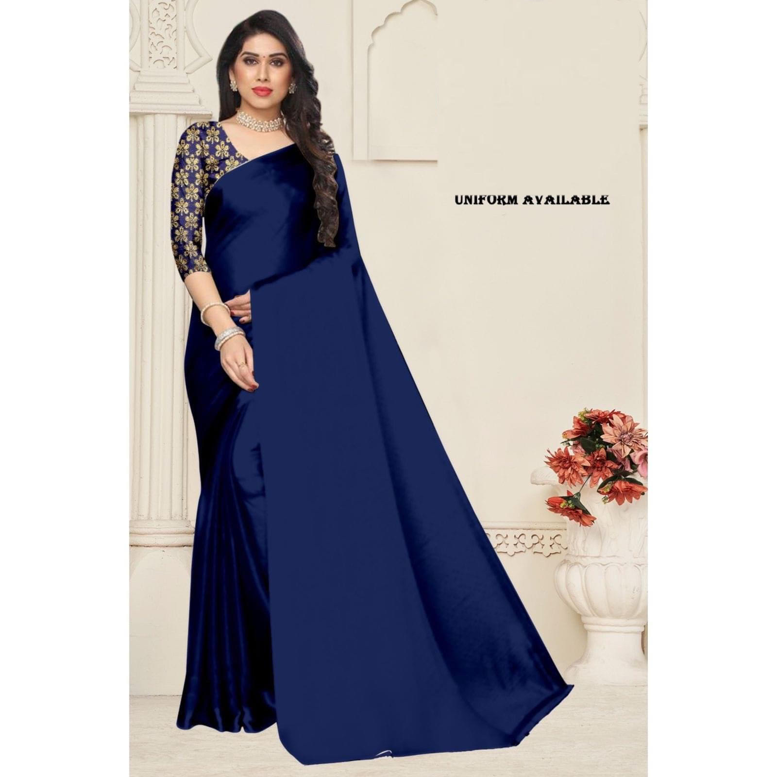 Premium Valentina Saree with Blouse / Superior Valentina 7 Yards Wedding Party Sarees with Jacket Material