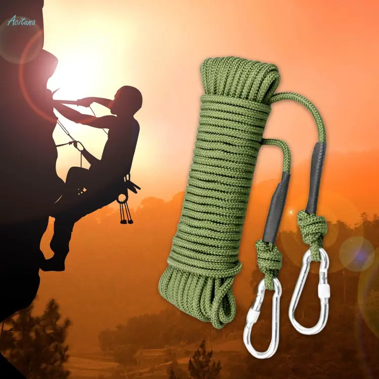 Static Rock Climbing Rope Fire Rappelling Rope for Mountain Climbing , 30  meters