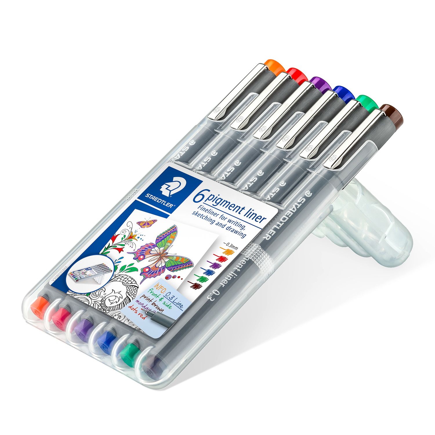STAEDTLER® Pigment Liner 308 SSB6 Fineliner Set of 6