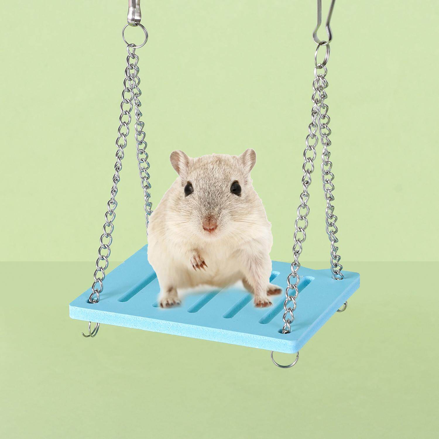 Exercise Play Toys Swing Small Animal Hedgehog Gerbil Hamsters House Pet Sport Exercise Toys Set Rainbow Bridge