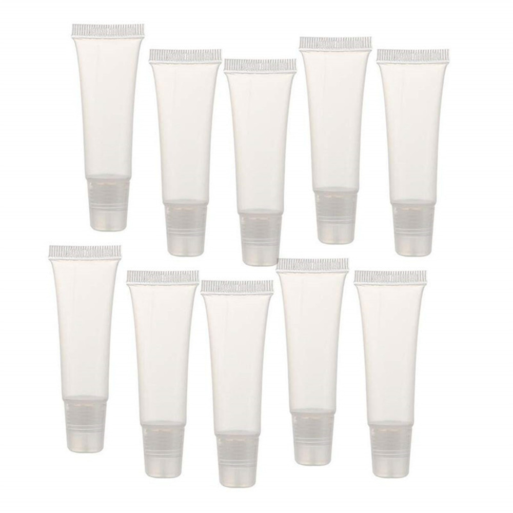 8ML/10ML/15ML Empty Lip Gloss Tubes Lipstick Tube Lip Balm Soft Tube Makeup Squeeze Clear Lipgloss Tube Container. 