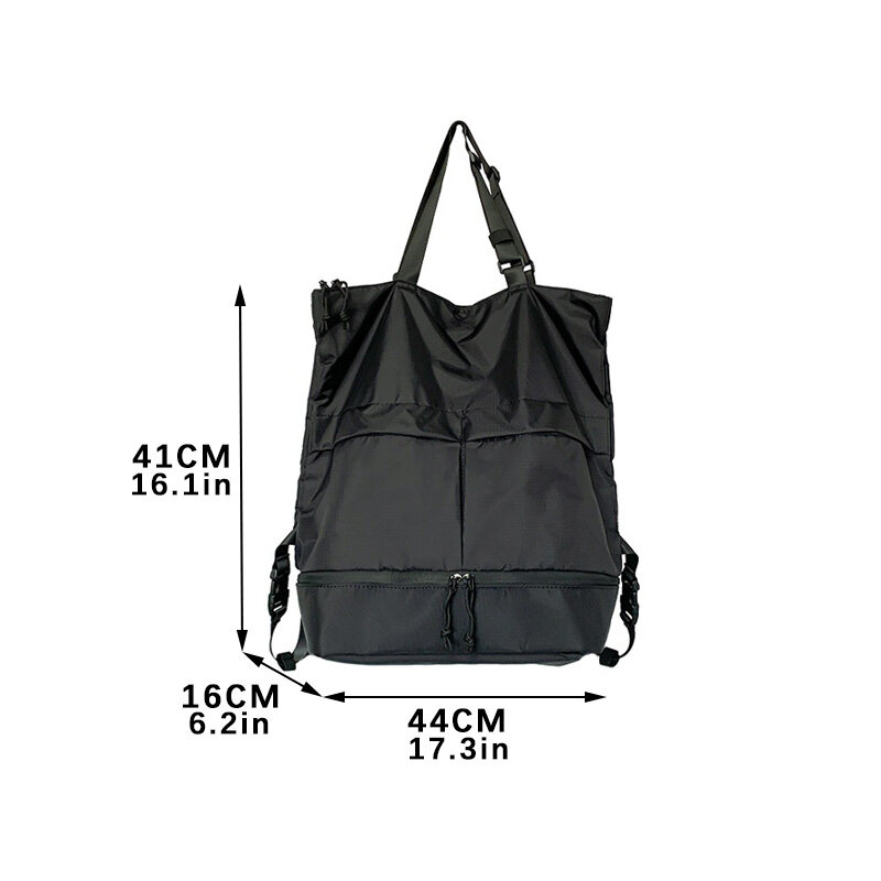【ZIME】Leacat Backpack Men Women Commuter Handbag Solid Color Shoulder bag Tote Bag Large Capacity Anti splash Nylon Backpack. 
