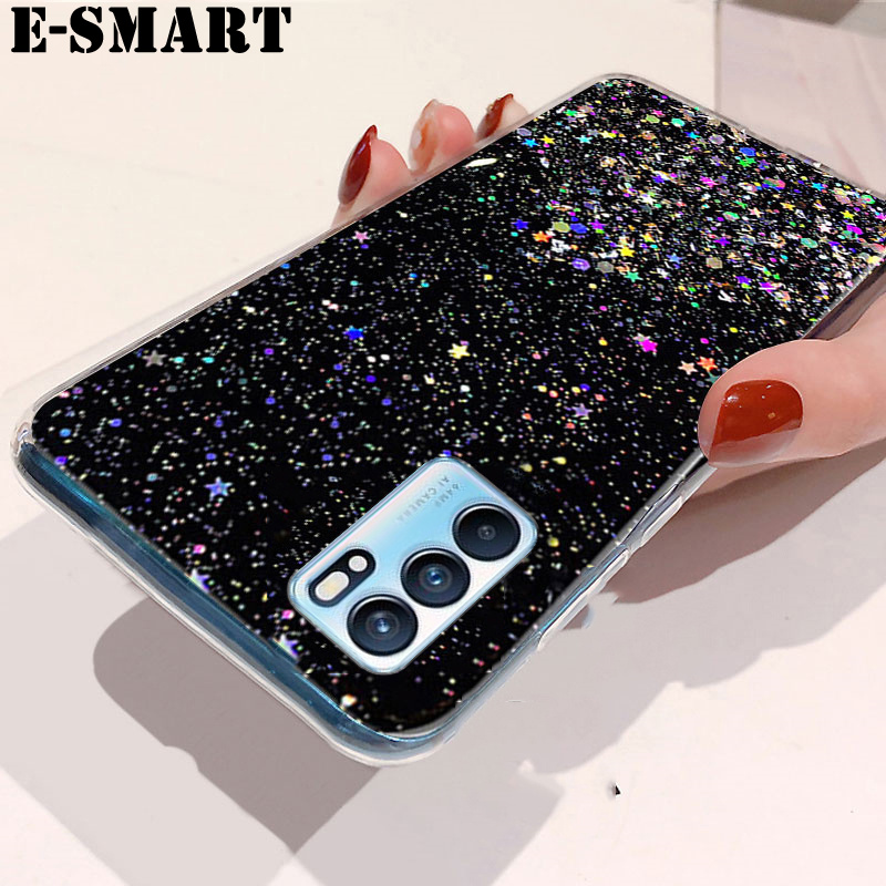 oppo reno 6 glitter back cover