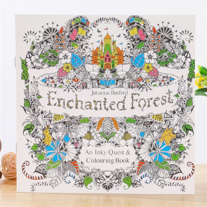 English Anti-Stress Coloring Book for Kids Adult DIY Toys School Craft Art Drawing Dupply Painting Art Graffiti Book Toy. 