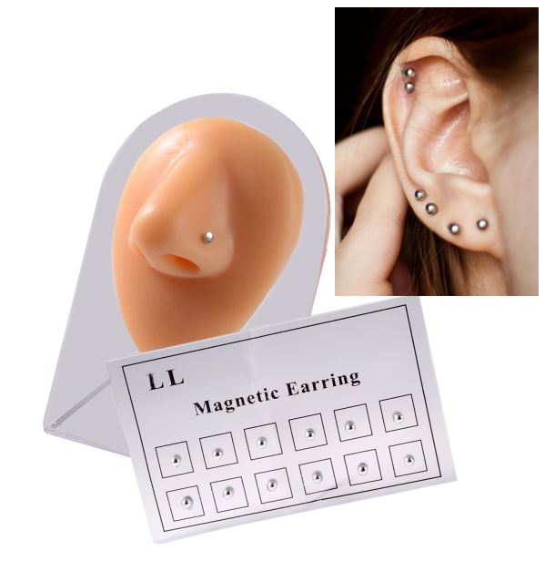 12PCS/Card Fake Cheater Non Pierced Ear Tragus Cartilage Lip