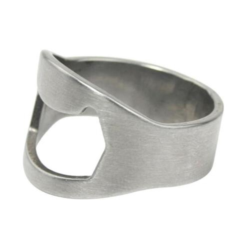 Stainless Steel Finger Corkscrew Bottle Opener Tool Versatile Ring-Shape Bottle Opener Bartender Tool. 