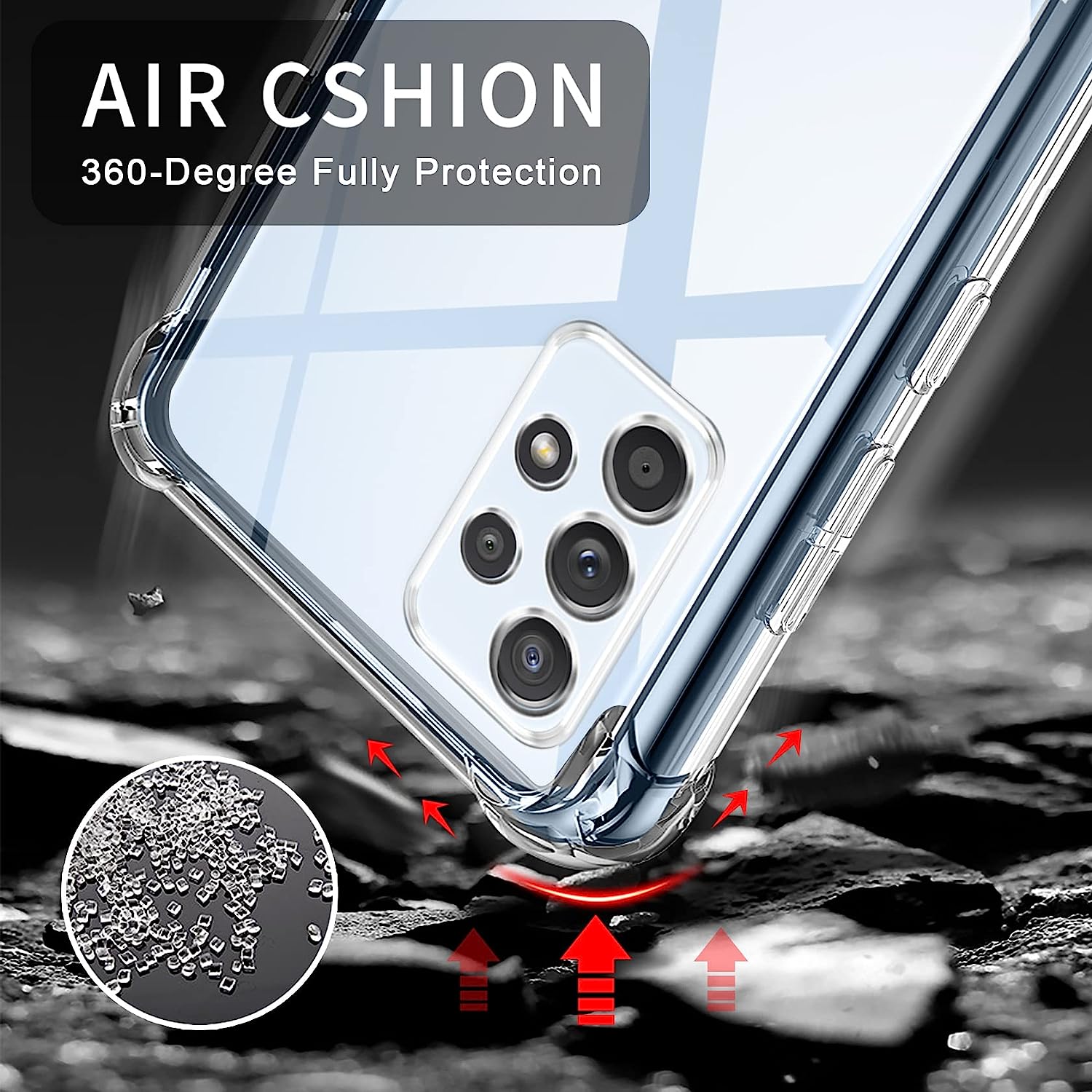 Mobile Phone Case for Samsung Galaxy A33 5G, Samsung A13 4G Case Transparent Case, Transparent Silicone Phone  Back Cover. 