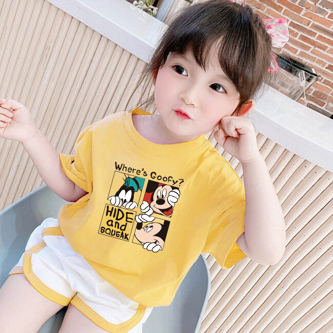 Kids Shirt Girl Big Girls Regular T Unisex Kids Tshirt T Shirt Budak Perempuan Murah 日韩T恤 Girl Clothes(Only 1pcs shirt). 