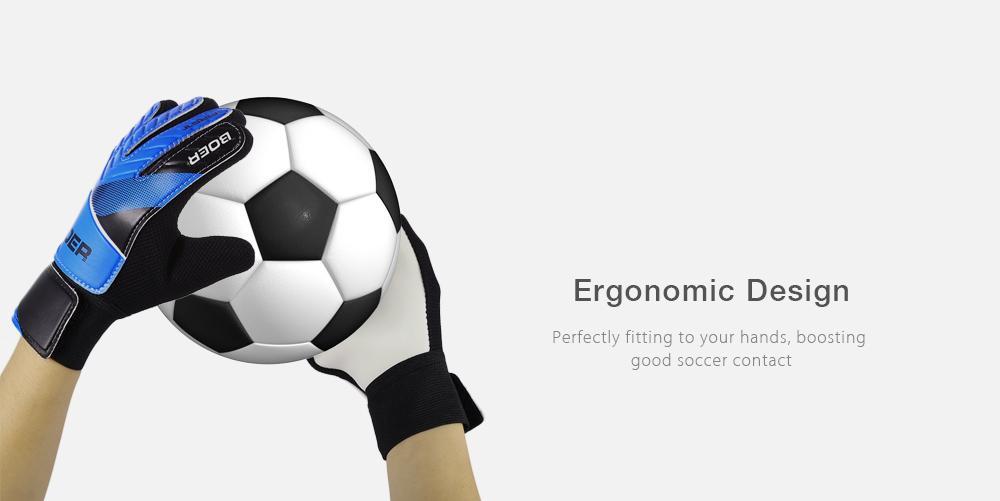 BOER Anti-skid Finger-save Child Goalkeeper Gloves for Goalie Beginners BOER Anti-skid Finger-save Child Goalkeeper Gloves for Goalie Beginners