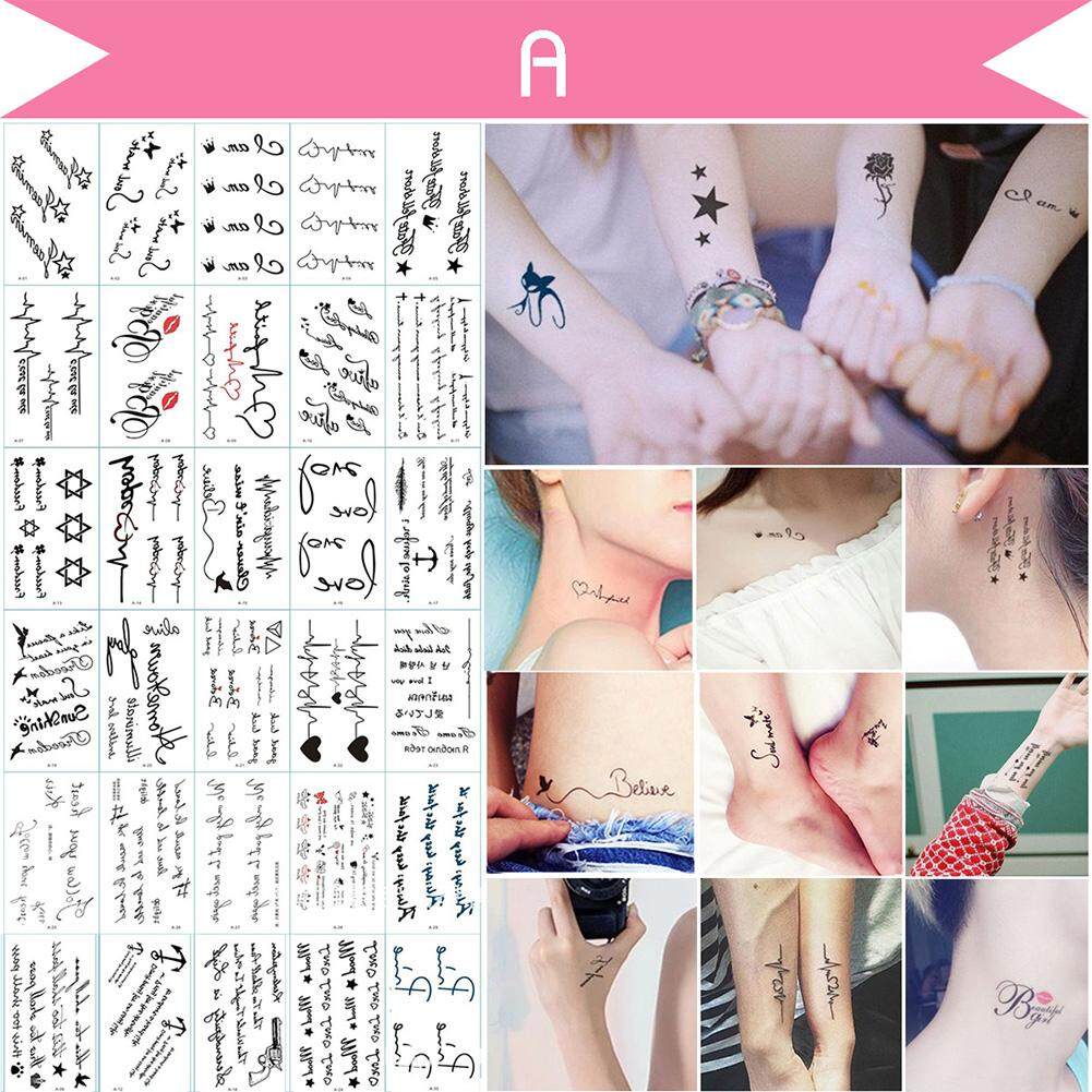 BUYINCOINS 30Pcs Waterproof Temporary Tattoo Stickers Removable Body Art Tattoos Water Transfer Flash Tattoos. 