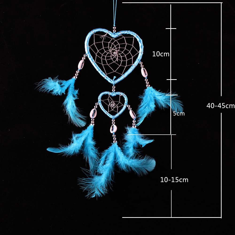 dream catcher Indian Pink Purple Feather Dreamcatcher Love Wall Hanging Room Decor Handmade Aesthetic Retro Dream Catcher Wind Chime Ornament. 