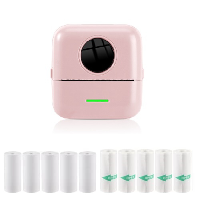 X5 Portable Mini Wireless Thermal Pocket Printer for DIY/Note with 10 Rolls Thermal Paper and Sticker B