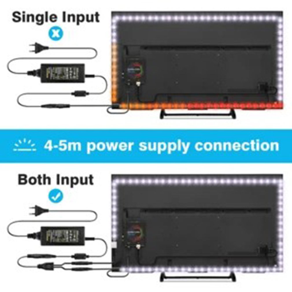 DIY Ambilight TV PC dream screen USB LED strips computer monitor LCD screen USB background LED strip. 