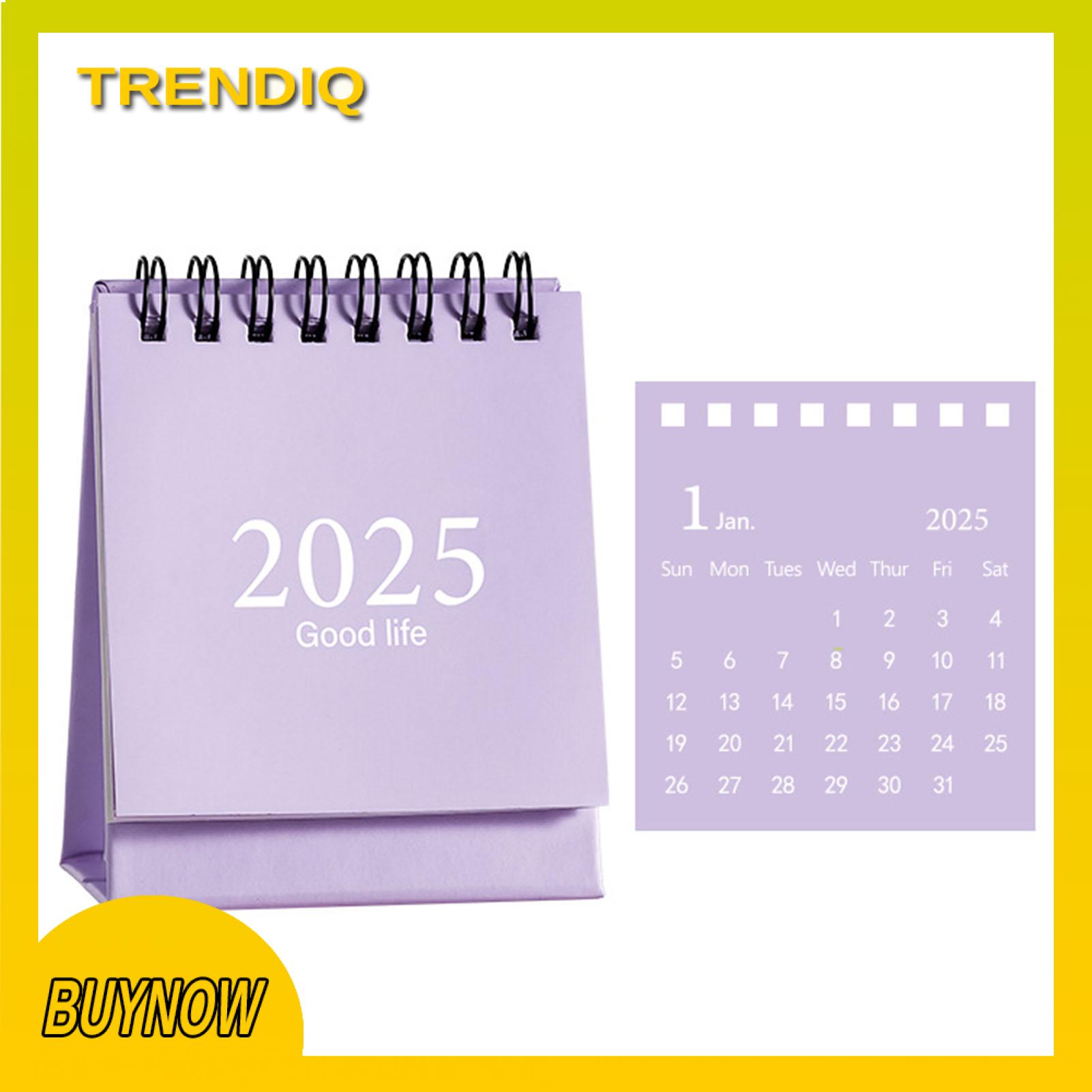 Trendiq Cute Desk Calendar 2025 Desk Calendar Annual Planner Coil Calendar Book Yearly Schedule Organizer for Home Office School Supplies Buyers' Top Choice Desk Calendar 2025. 
