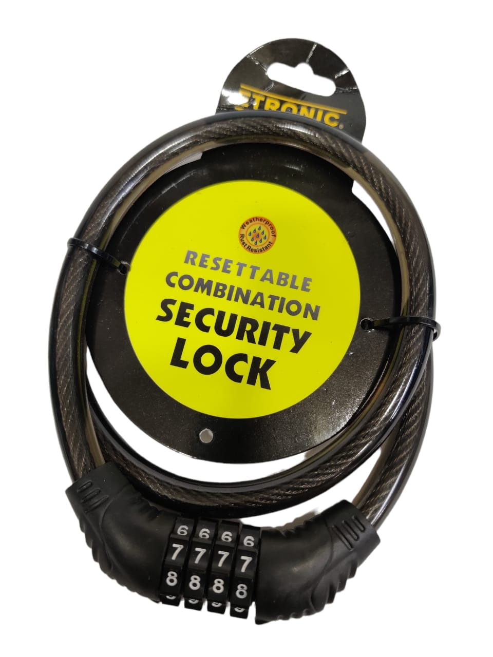 Number Lock Combination Coiled Bike Steel Cable Cycling Lock Cycle Lock