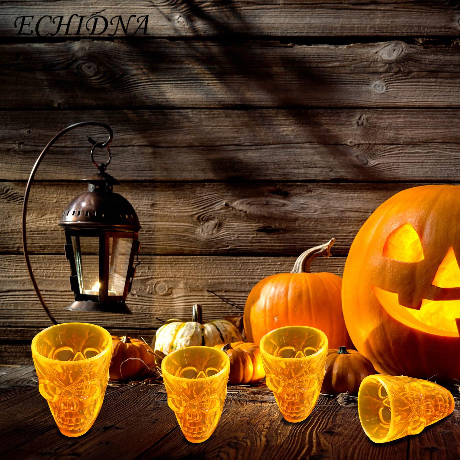 Halloween Beverage Cup Halloween Skull Water Cup Set 4pcs Exquisite Drinkware for Home Festive Decoration Halloween Skull Cup. 