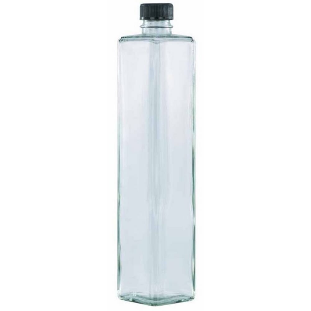 Glass Water Bottle / Glass Water Bottle 750ml / Glass Square Water