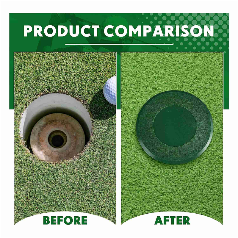 6 Piece Golf Cup Cover Golf Hole Putting Green Cup Green for Garden Backyard Outdoor Activities. 