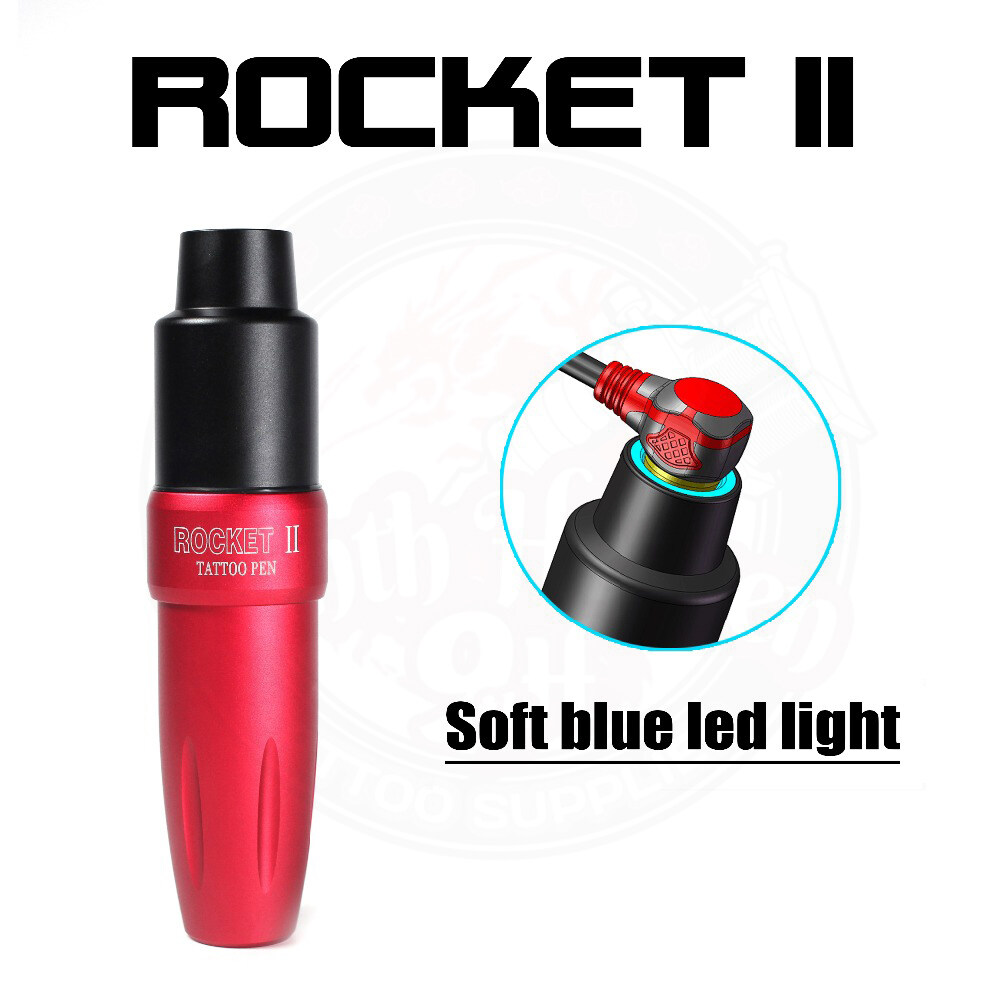 Rocket II Tattoo Pen Machine LED Light RCA Japan Motor Rotary Machine 3.5mm Stroke Tattoo Permanent Makeup Eyebrow Equipment. 