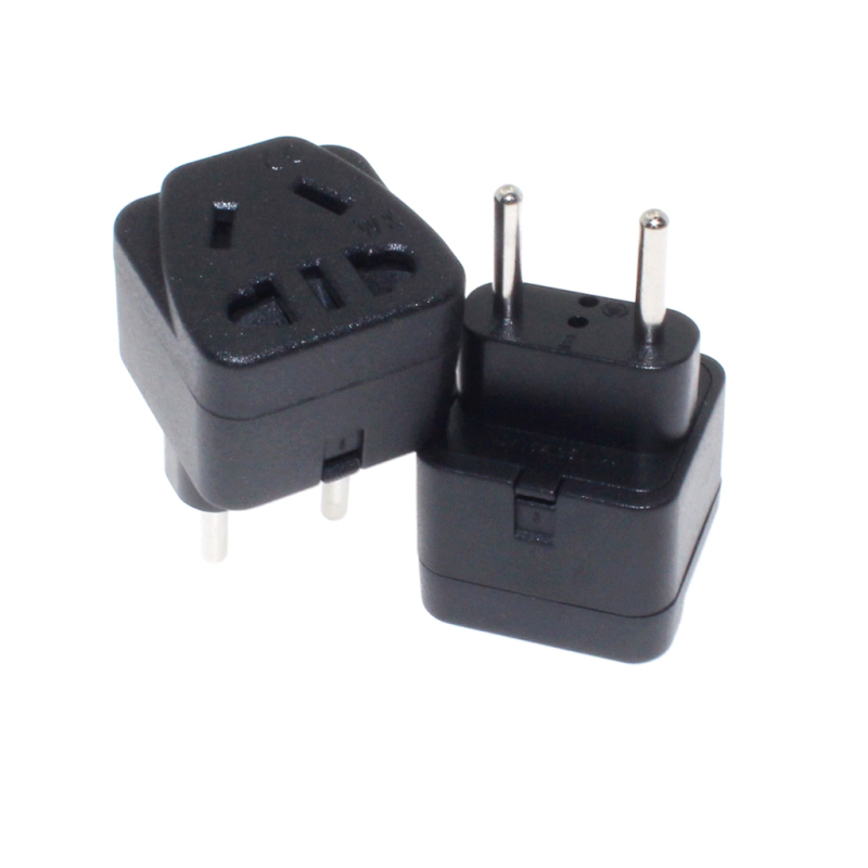 European Standard 2 Round Pin 4.0mm Travel Adapter, Convert US/EU/China Socket To EU Indonesia Plug Converter Travel Adapter 10A 250V. 