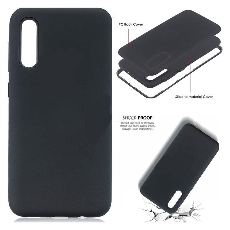 SSM Samsung A70 Back Cover Black With Free Tempered Glass. 