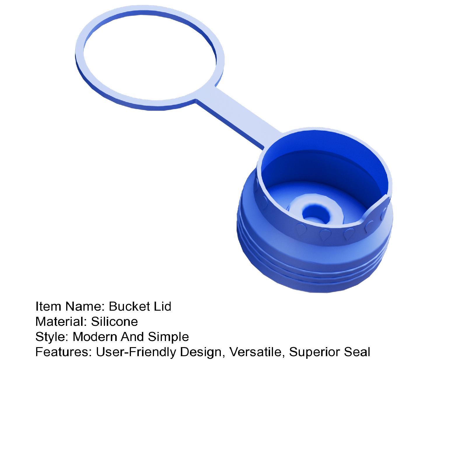 Certiou Sil Bucket Lid 5 Gallon Water Jug Cap Sil Lid Leak Proof Reusable Replacement Cap for Bottled Water Dispenser 55mm No Spill Seal Set of 1/2/3/4 Pcs 5-gallon Water Bottle Lid. 