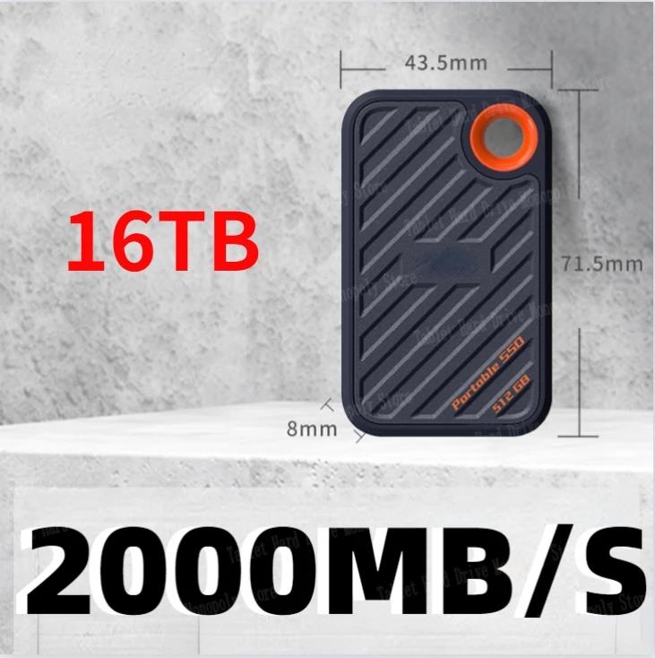 Portable SSD 64TB 128TB ZX20 External Hard Drive SSD 1tb 2tb 512GB USB 3.2 Hard Disk Solid State Drive for laptop PC Phone PS5. 
