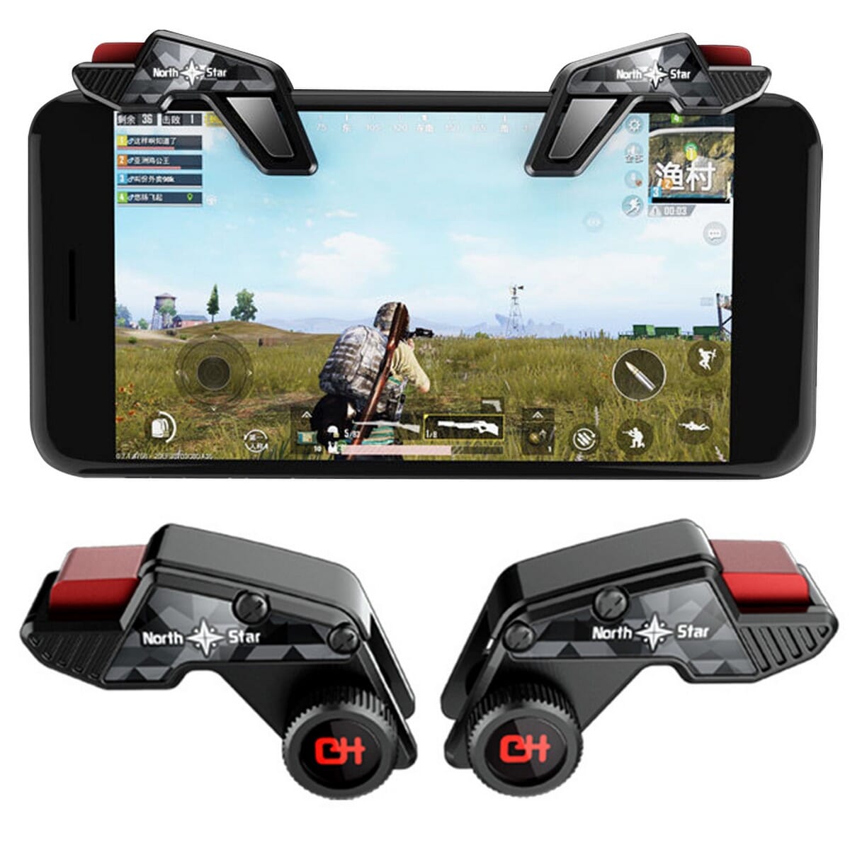 2Pcs S8 Mobile Phone Game Controller Fire Button Shoot Trigger Handle