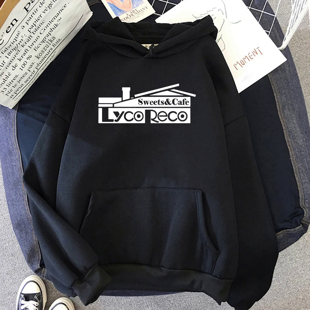 Anime Lycoris Recoil Sweet and Cafe Lyco Reco Hoodie Women Aesthetic Graphic Chisato Hoodies Unisex Manga Takina Sweatshirt Tops