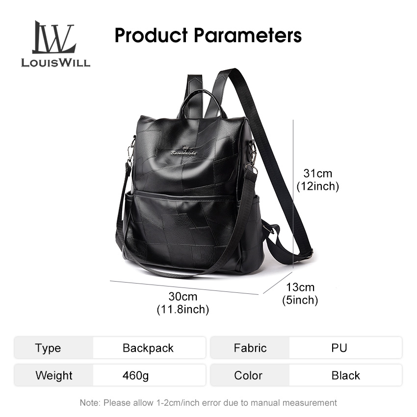 LouisWill Women’s Backpack Shoulder Bag Korean School Backpacks Fashionable Ladies Backpack Casual Simple Student Bags Laptop Backpacks Lightweight Anti-theft Backpacks For Girls Teens Women Fashion. 