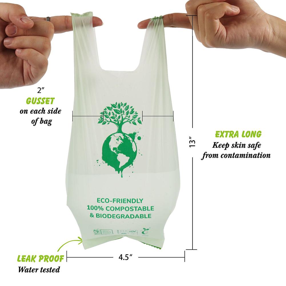 SF Degradable Corn Starch PLA Biodegradable Pet Garbage Bag Compostable Outdoor Clean Box Waste Bag Vest Style Cat Dog Poop Trash Bags Outdoor Pets Pick up Tools Pet Accessories. 