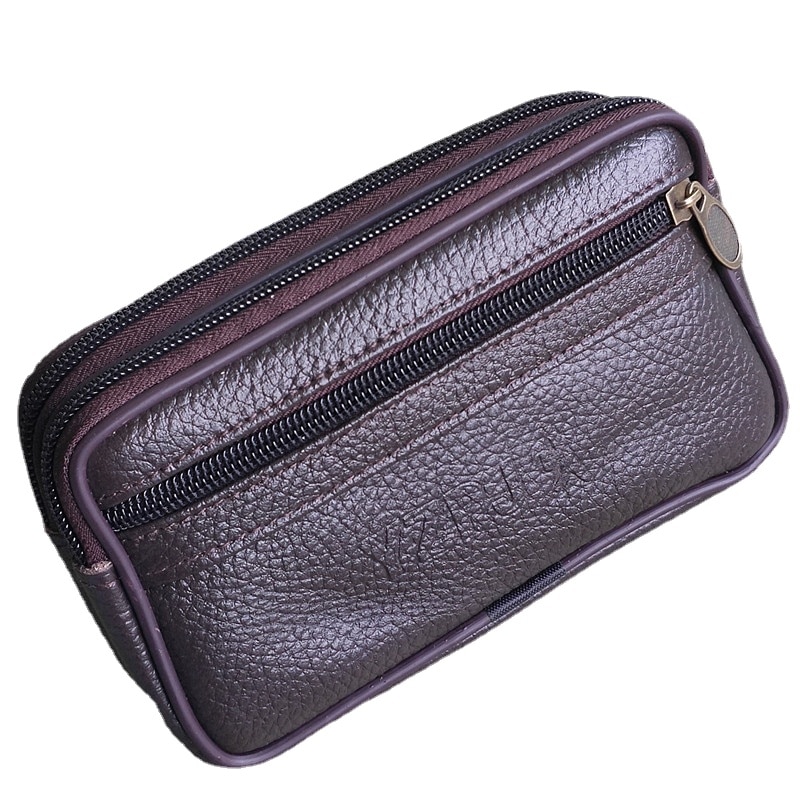 【ALLGOOD】Cow Leather Belt phone bag Unique purse Waist bag for men waist pack Leather Purses and bags Hang purse purse. 