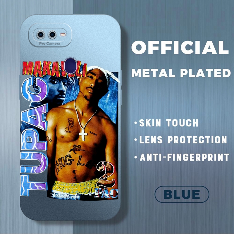 Realme2Pro U1 Street RAP Style 2PAC Pattern Soft Case Phone Casing Camera Lens Protector Full back Cover simple Silicone Cases
