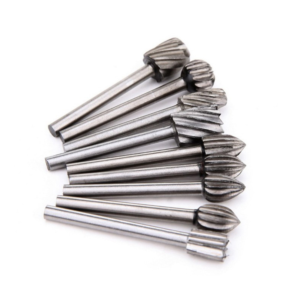 Electric Grinder Accessories High Speed Steel Grinding Bit Drill Bit Grinding Head Alloy Rotary File Woodworking Milling Cutter 20pcs. 