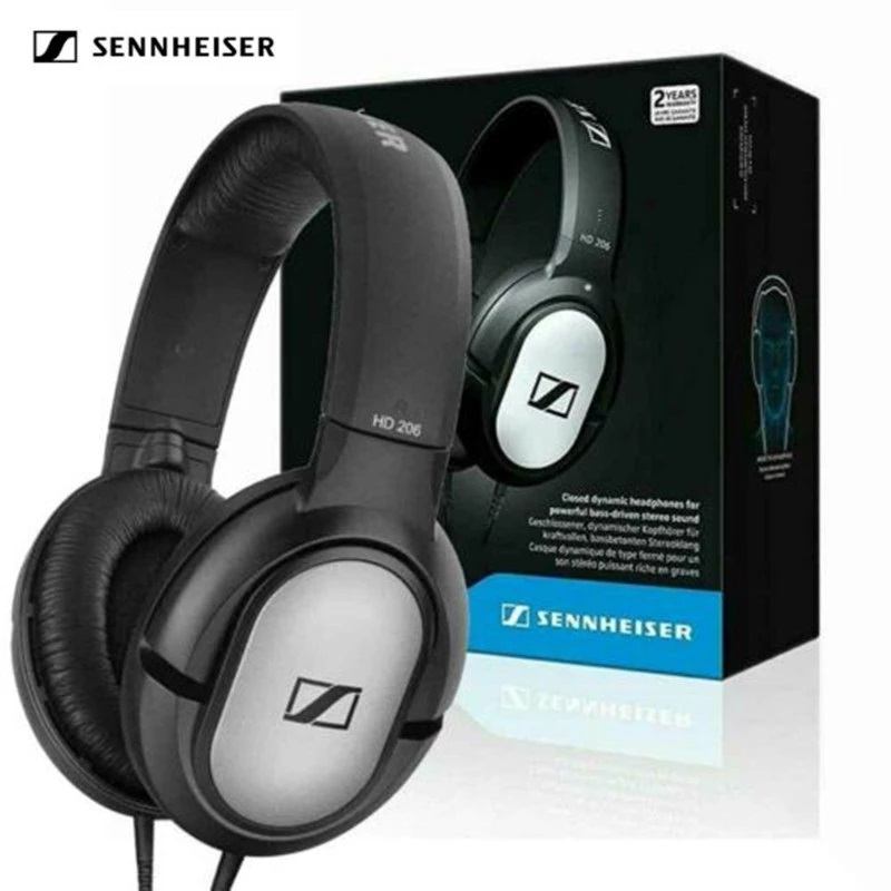 SENNHEISER HD 206 Closed-Back Over Ear Headphones. 