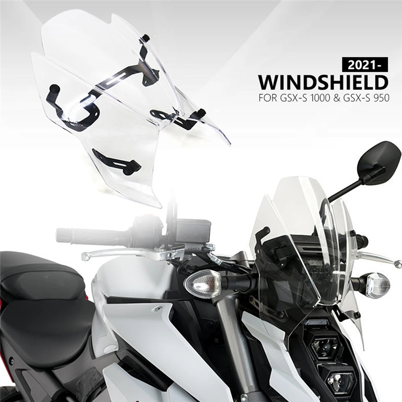 Motorcycle Windshield Air Deflector for SUZUKI GSX-S1000 GSX-S950 GSX-S 1000 950 (Black). 
